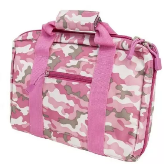 VISM Discreet Pistol Case Handgun Go Bag Range Gear Shooting Hunting PINK CAMO-