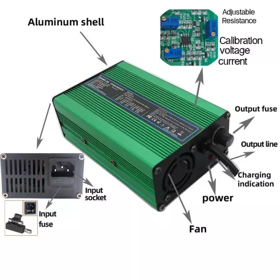 36 Volt 5 Amp Golf Cart Battery Charger LED with SB50 Plug for EzGo Club Car