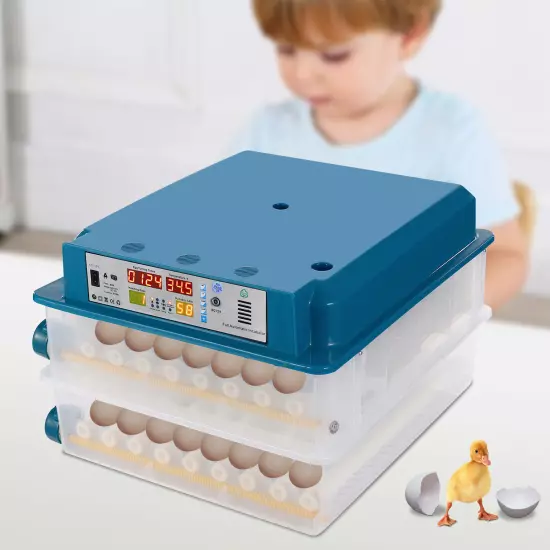 120 Egg Incubator Poultry Hatcher with Fully Automatic Egg Turning for Chickens