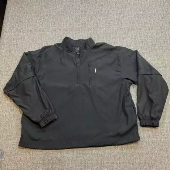 Austin Golf Jacket Mens XL Black Wind Water Stain Resistant Long Sleeve