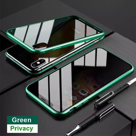 Privacy Anti Spy Magnetic 360 Protective Case For iPhone 15 Pro MAX 14 13 12 11