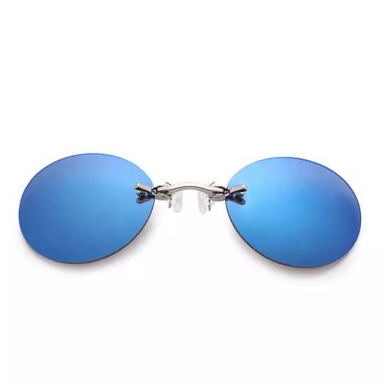 Clip On Nose Glasses Round Rimless Morpheus Sunglasses Mini Frameless Eyeglasses