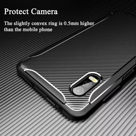 For Samsung Galaxy XCover Pro Slim Shockproof Soft Carbon Fiber Case Cover