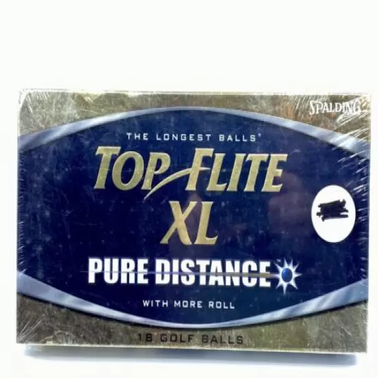 Top Flite XL Pure Distance More Roll 18 Golf Balls Spalding NEW Sealed 2001