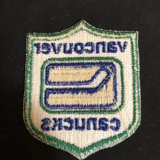 VTG Vancouver Canucks NHL Patch Shield Sew On 2x2.5” Canada Hockey Brit Columbia