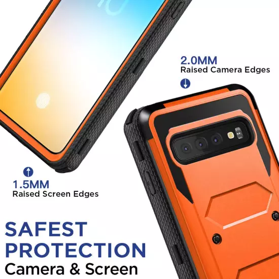 Orange For Samsung Galaxy S10/S10+/S10e Shockproof Bumper Case Cover Accessories