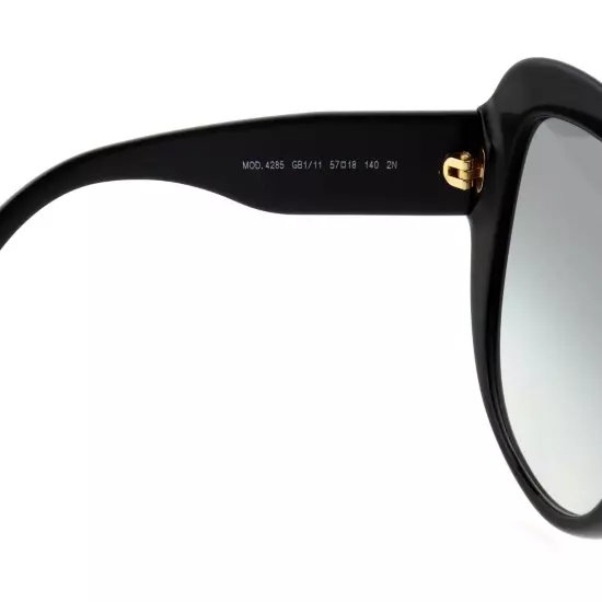 New VERSACE VE 4285 GB1/11 57mm Black Oversized Sunglasses Italy