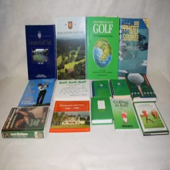 Lot of 13 Golf Books - Quotes, Cartoons, Clubs, Courses