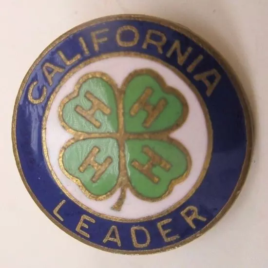 4H California Leader Vintage Lapel Pin/Tie Tack award ribbon state fair