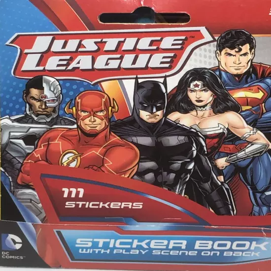 "Justice League" Birthday Party Supplies, Napkins, Sticker Books Cake Toppers 