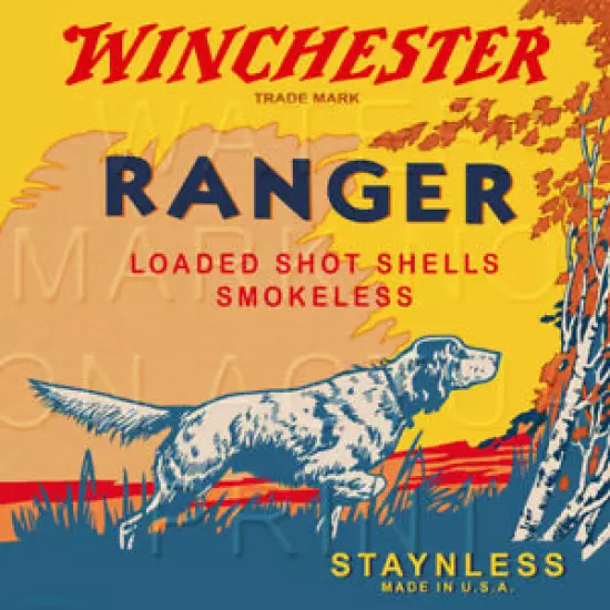 Reproduction Vintage Winchester Ranger Shotgun Shell Box Label Canvas Print