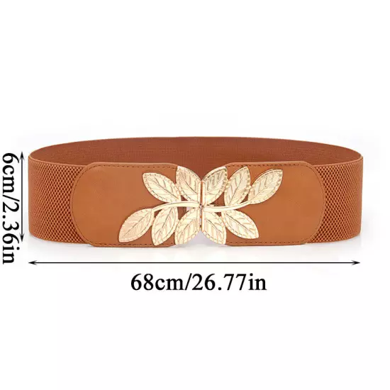 Women Ladies Wide Fashion Belt Women Black Cinch Waist Belt Elastic Stretch ❥