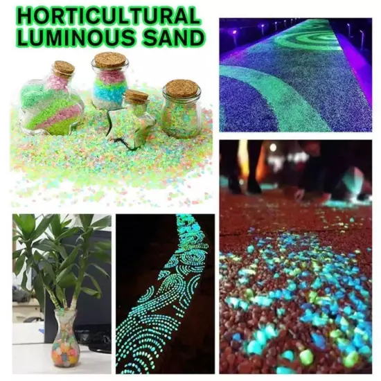 1000x Glow In The Dark Pebbles Garden Glowing Rocks Fish Luminous Stones Y7W1