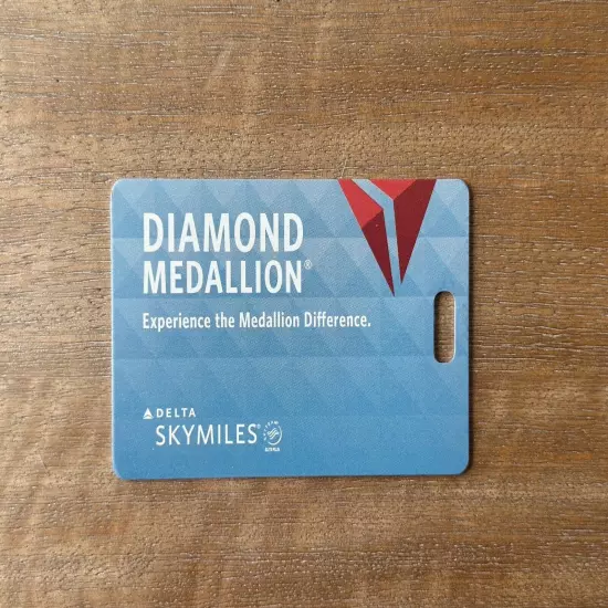 Delta Airlines Metal Diamond Medallion Luggage Tag