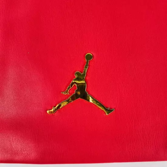 Nike Jordan Jumpman Unisex Faux Red Leather Drawstring Sack Pack 9A0191 R78 NEW