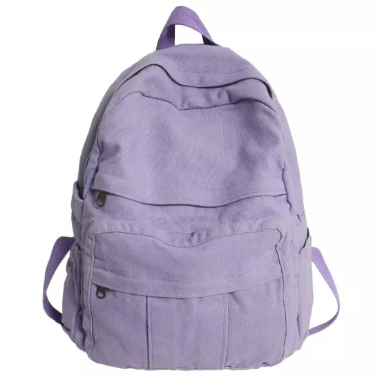 Fabric School Women Backpack Canvas Female Laptop Bag Travel Ladies Backpack