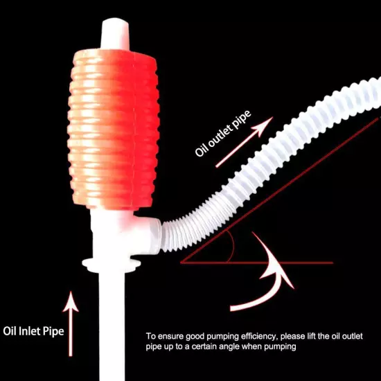 Universal Car Siphon Pump Liquid Gas Fuel Oil Water Hose Transfer Manual Sucker