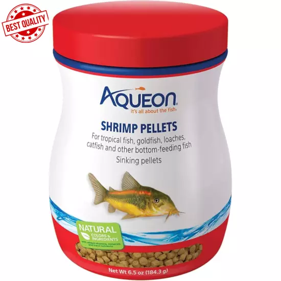 Shrimp Pellets Sinking Food for Tropical Fish, Goldfish, Loaches etc 6.5 ounces