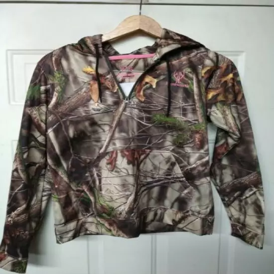 Huntworth Women's Small Camouflage Hunting Hooded Pullover Jacket