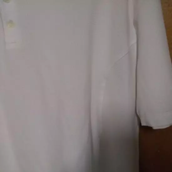 NIKE GOLF MEN'S SIZE XL FIT DRY TEXTURED WHITE GOLF POLO SHIRT