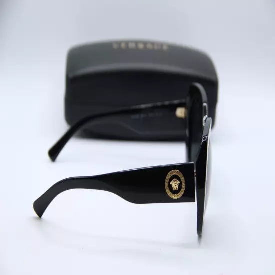 NEW VERSACE MOD. 4387 GB1/87 BLACK GOLD AUTHENTIC FRAMES SUNGLASSES 56-19