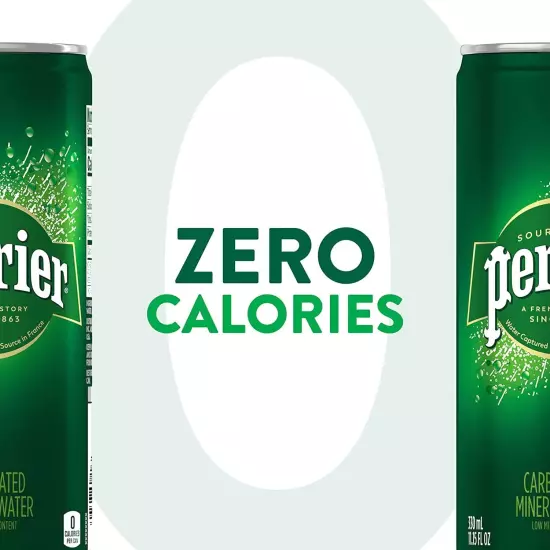 Perrier Flavored Carbonated Mineral Water -Variety Pack, 4 Flavors Pack of 8