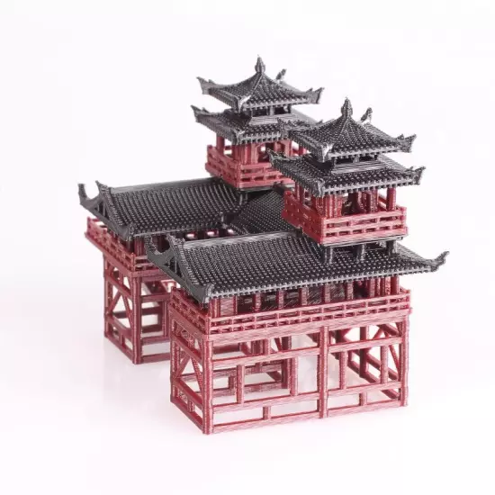 Chinese Ancient Building Pavilion Model Plastics Aquarium Bonsai Toys