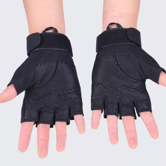 Fitness Outdoor Cycling Camo Touch Screen Tactical Half Finger Breathable Gloves