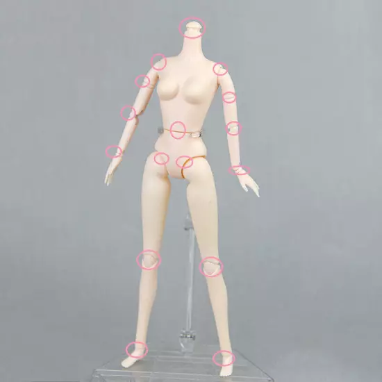 1/6 BJD Doll Accessories Movable Jointed Body for 11.5" Doll Big Breast Body Toy