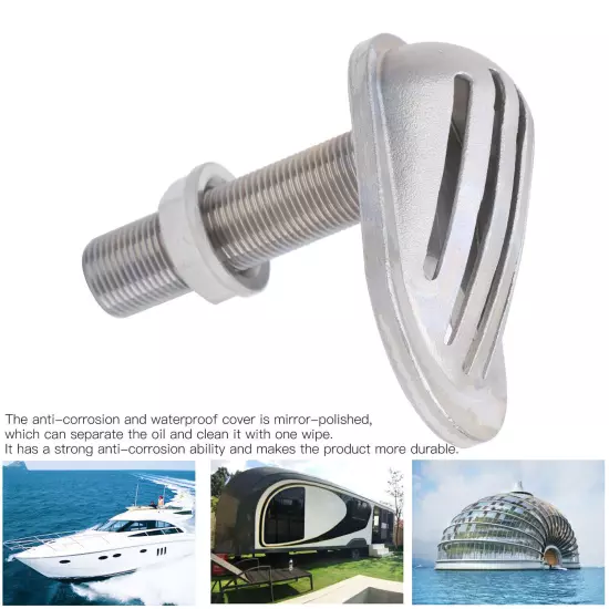 MJS023 Stainless Steel 316 Marine Boat Intake Strainer ThruHull Water Pickup