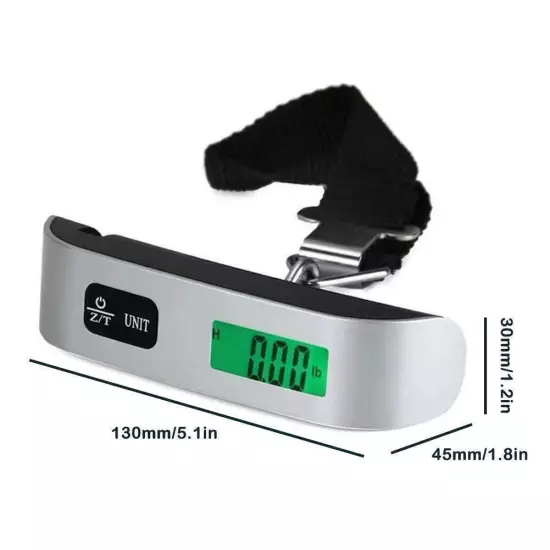 50KG Digital Travel Portable Handheld Weighing Luggage Bag Scales Suitcase Q6U8