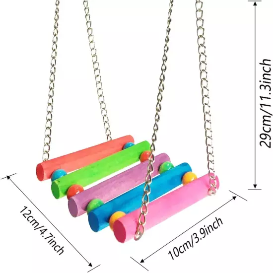 Bird Parrot Toys Swing Hanging,Bird Cage Accessories Toy Hammock for Pa