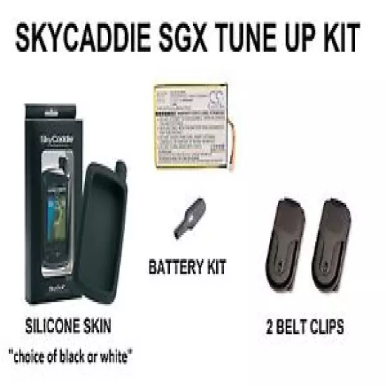 SkyCaddie SGX SGXW Breeze Tune Up Kit With Skin - New Battery - 2 Belt Clips