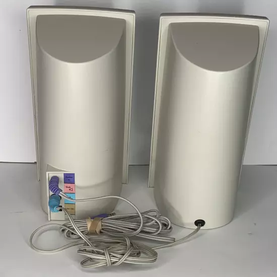 Vtg 1996 IBM Aptiva Computer Desk Speakers with Bass Treble Control Tested 7045