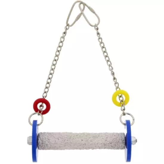 Finch Cage Perch Stand Swing Parrot Stand Hanging Toy Grinding