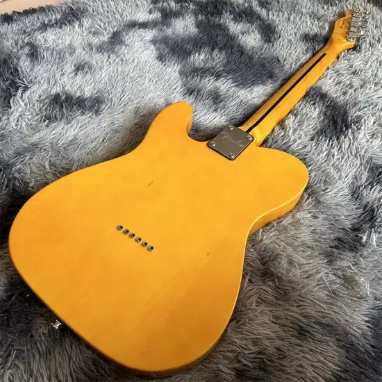 New caster yellow electric guitar with maple neck shipping quickly