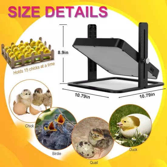 Brooder Heater for Chicks, 18W Poultry Heating Plate with Adjustable Temperature