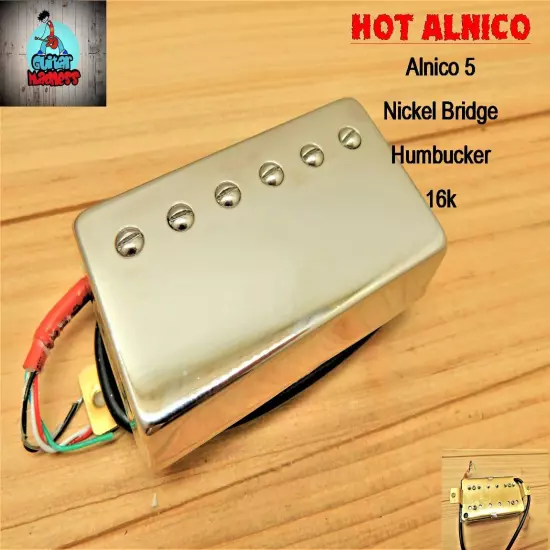 G.M. Hot Alnico 5 Nickel Humbucker Bridge (52mm) (4-wire)