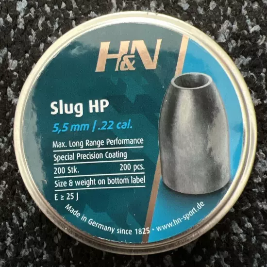 H&N Slug HP .22 Cal 5.5mm 200count Openbox