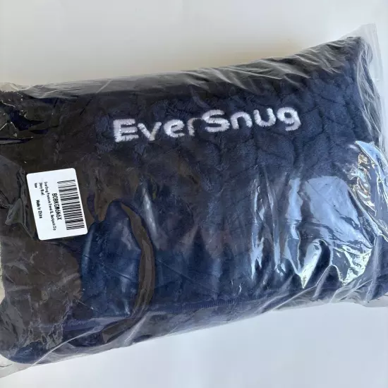 EverSnug Travel Blanket Pillow Blue Premium Soft Plush