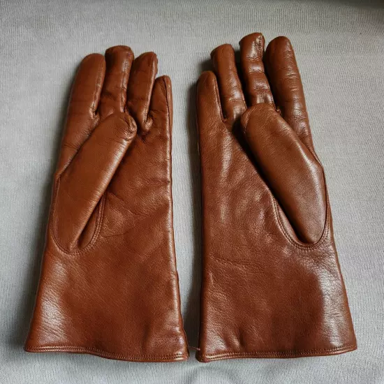 NEW Vintage women’s COACH Leatherware leather gloves (8) 100% shearling - ITALY