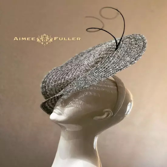 Aimee Fuller Derby Royal Ascot Cocktail Gala Classic Black Fascinator Hat