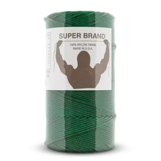 Bonded Green Nylon Twine, Twisted. Size #24, 1 lb 1-pack