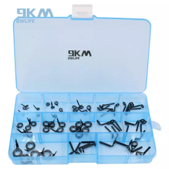 Fishing Rod Guides MK&MKT Set Repair Kit Stainless Steel Tip Top Guide Building