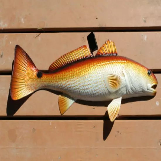 (1) XL Redfish Replica Half Mount Trophy Fish 28 inches, Lifelike raised details