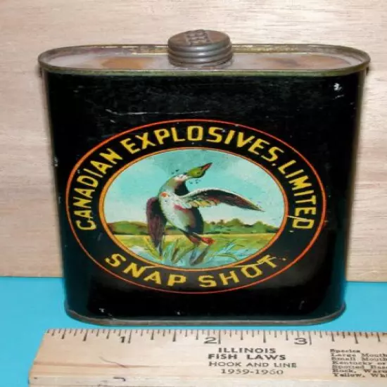 Rare 'Snap Shot' Gun Powder tin ....