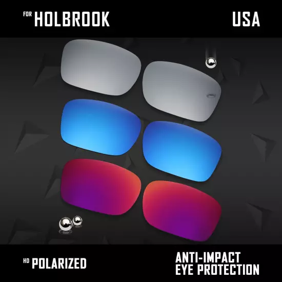 Anti Scratch Polarized Replacement Lenses for-Oakley Holbrook OO9102 Options