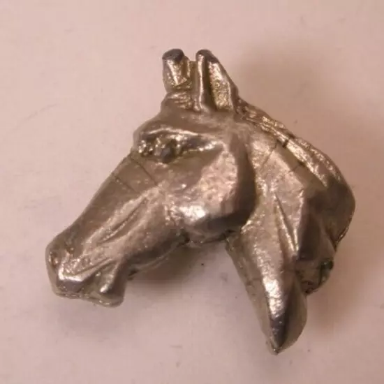 Horse Head Vintage SMALL Tie Tack Lapel Pin stallion mare animal