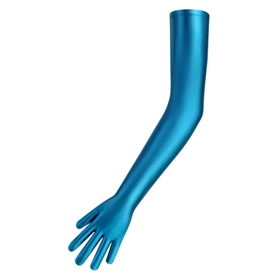 Women Stretch Glossy Shiny Gloves,Spandex,Extra Long Opera Gloves Evening Party