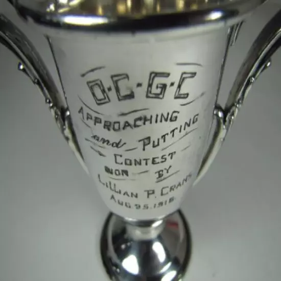 1916 OC GC Golf Country Club Silver Plate Trophy Award Cup Lillian Crans Wallace